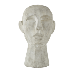 VILLA COLLECTION Talvik hoved figur - grå cement (H:30)