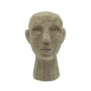VILLA COLLECTION Talvik hoved figur - lys olivengrøn cement (H:30)