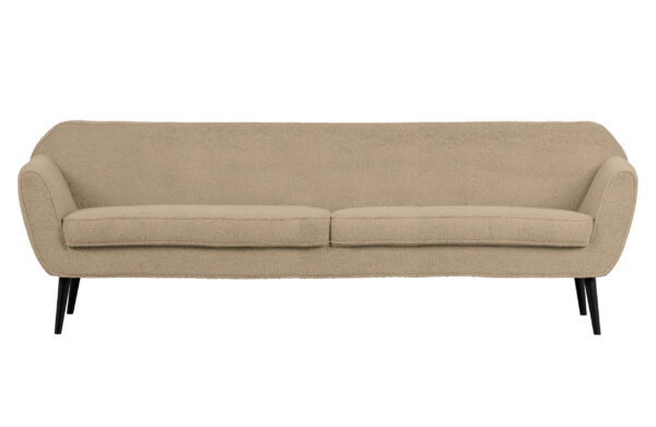 Woood Rocco Xl Sofa - Sand Polyester Bamsestof Og Sort Bøgetræ -> Produkter af høj kvalitet