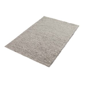 WOUD rektangulær Tact gulvtæppe - grå uld og bomuld (200 cm)
