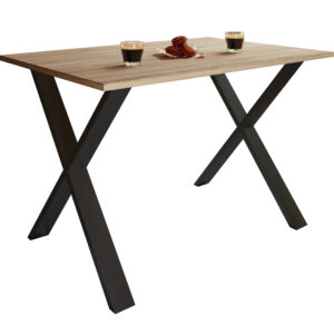 Xona X-Feet Spisebord - Natur Træ Og Sort Aluminium (140X80) -> Særlige tilbud til rådighed