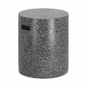 LAFORMA Jenell sidebord/skammel - sort terrazzo (Ø 35)